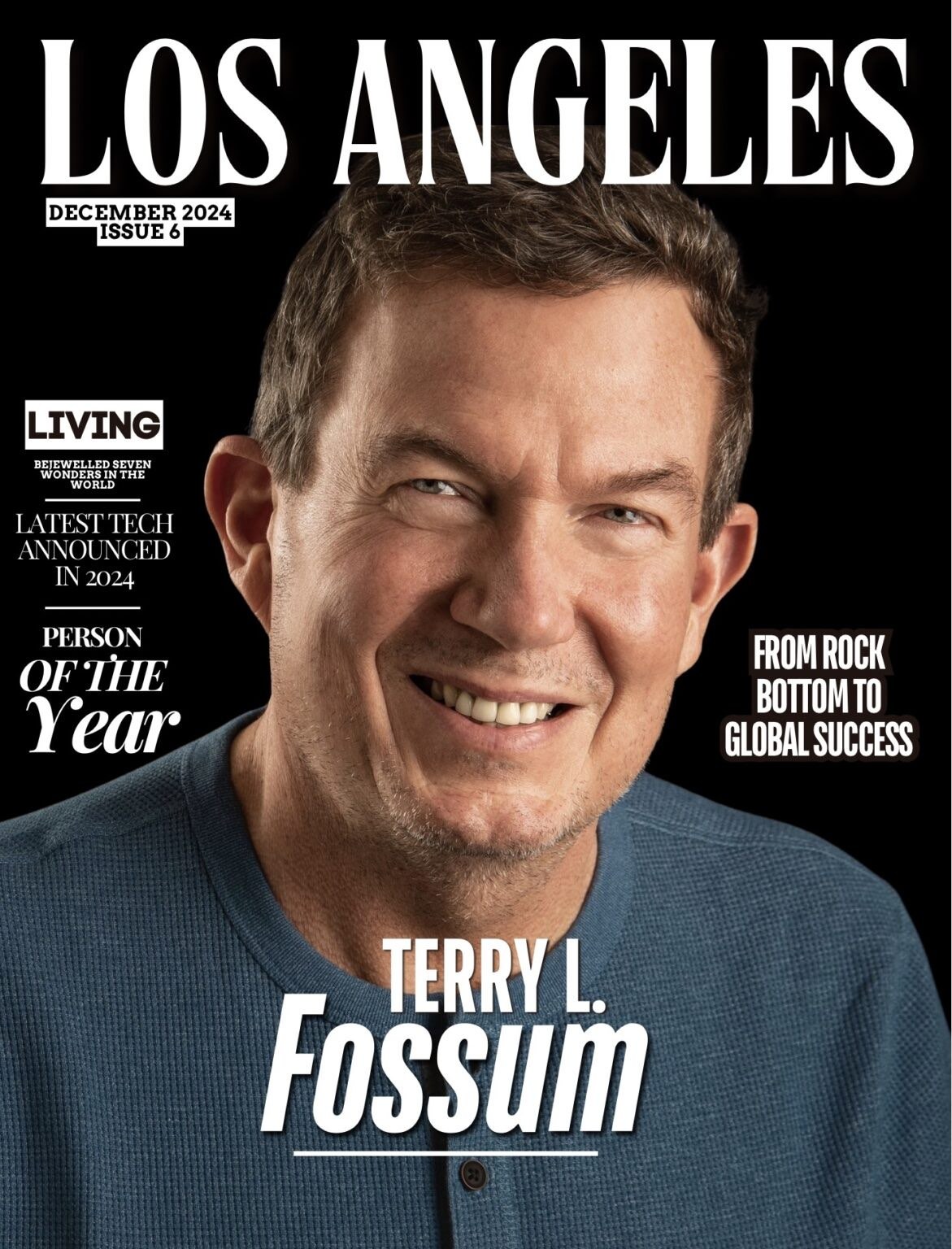 Terry L. Fossum on the cover of Los Angeles Magazine as its 2024 Person of the Year